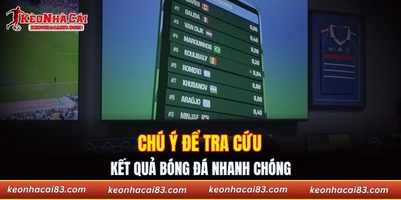 Chú ý để tra cứu kết quả bóng đá nhanh chóng